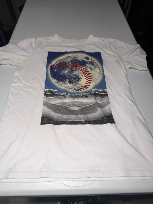 The Children’s Place Boys Baseball Moon Graphic Tee In White Size XL/TG • 14