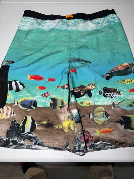 WN Boys UPF 50+ Sea Animals Swimming Trunks Size XG (14-16)