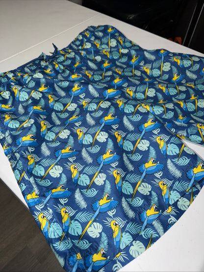 Beach Boys Surf Shop Short Swim trunks with A blue parrot pattern size 18 Boys