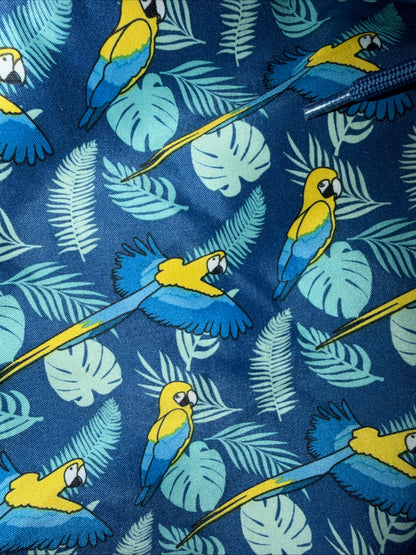 Beach Boys Surf Shop Short Swim trunks with A blue parrot pattern size 18 Boys