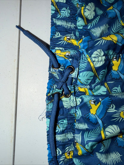 Beach Boys Surf Shop Short Swim trunks with A blue parrot pattern size 18 Boys