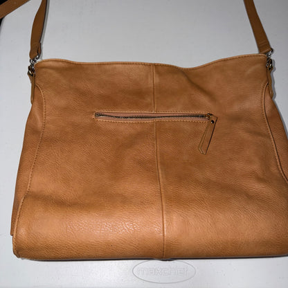 MMS Brand Leather Crossbody Purse In Brown, With A Exterior Pocket