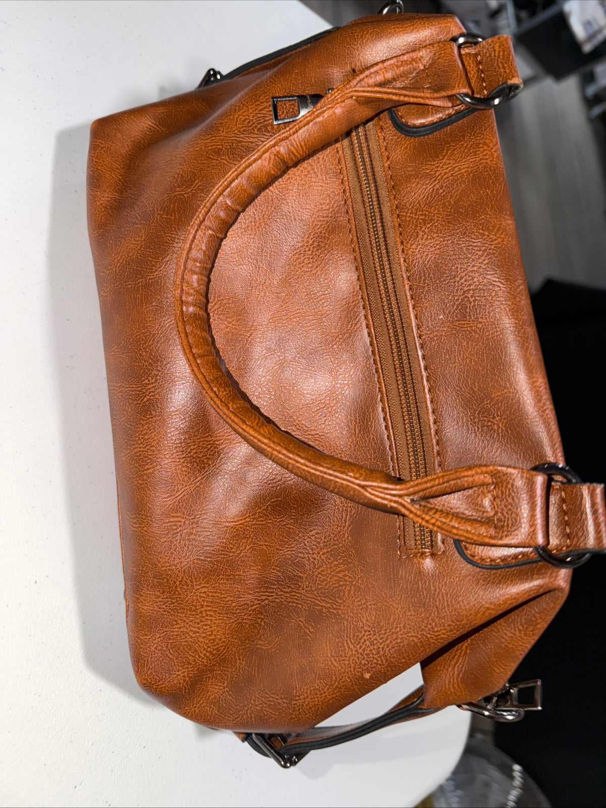 Tan Brown PU Leather Satchel/handbag For women