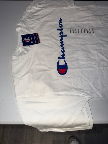 Champion Men’s Short Sleeve T-shirt Classic Graphic White, Size M