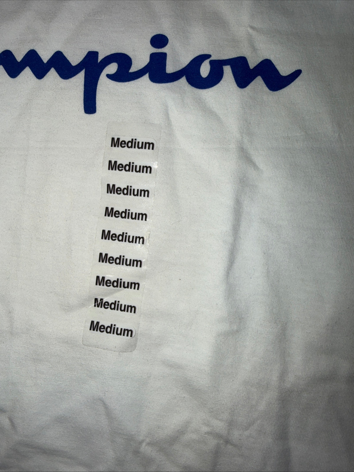 Champion Men’s Short Sleeve T-shirt Classic Graphic White, Size M