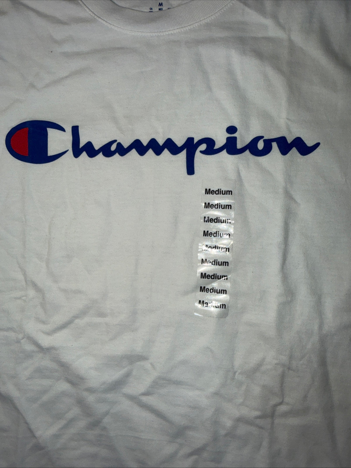 Champion Men’s Short Sleeve T-shirt Classic Graphic White, Size M