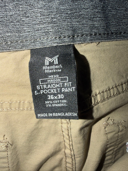 Members Mark Men’s Mason Straight Fit 5-Pocket Pants 36x30