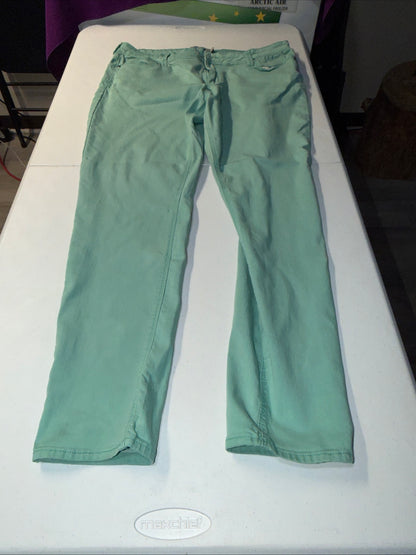 Iris Jeans Cool Mint Slim Ankle Jeans Size 17 Stretch Denim Women’s