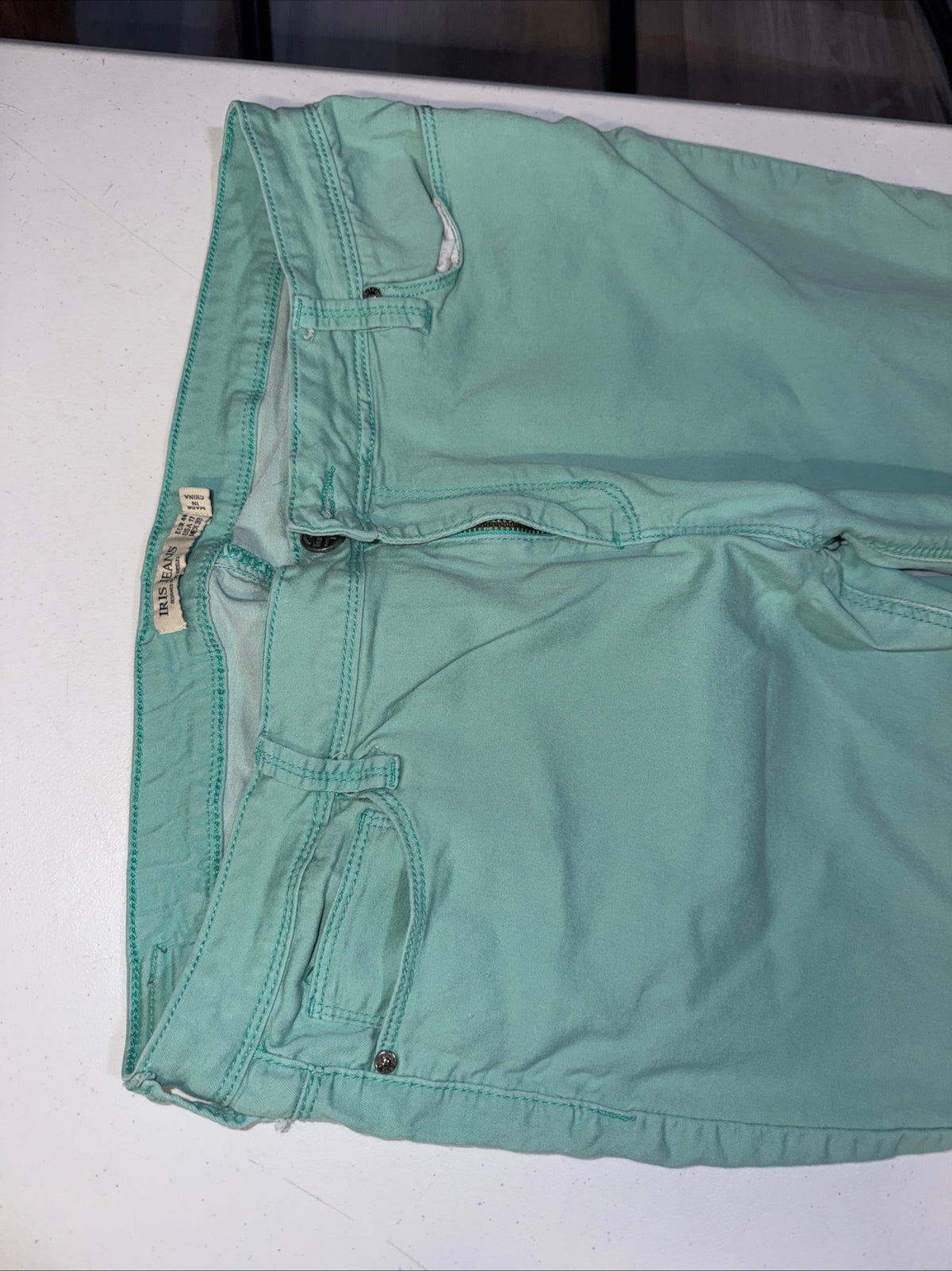 Iris Jeans Cool Mint Slim Ankle Jeans Size 17 Stretch Denim Women’s
