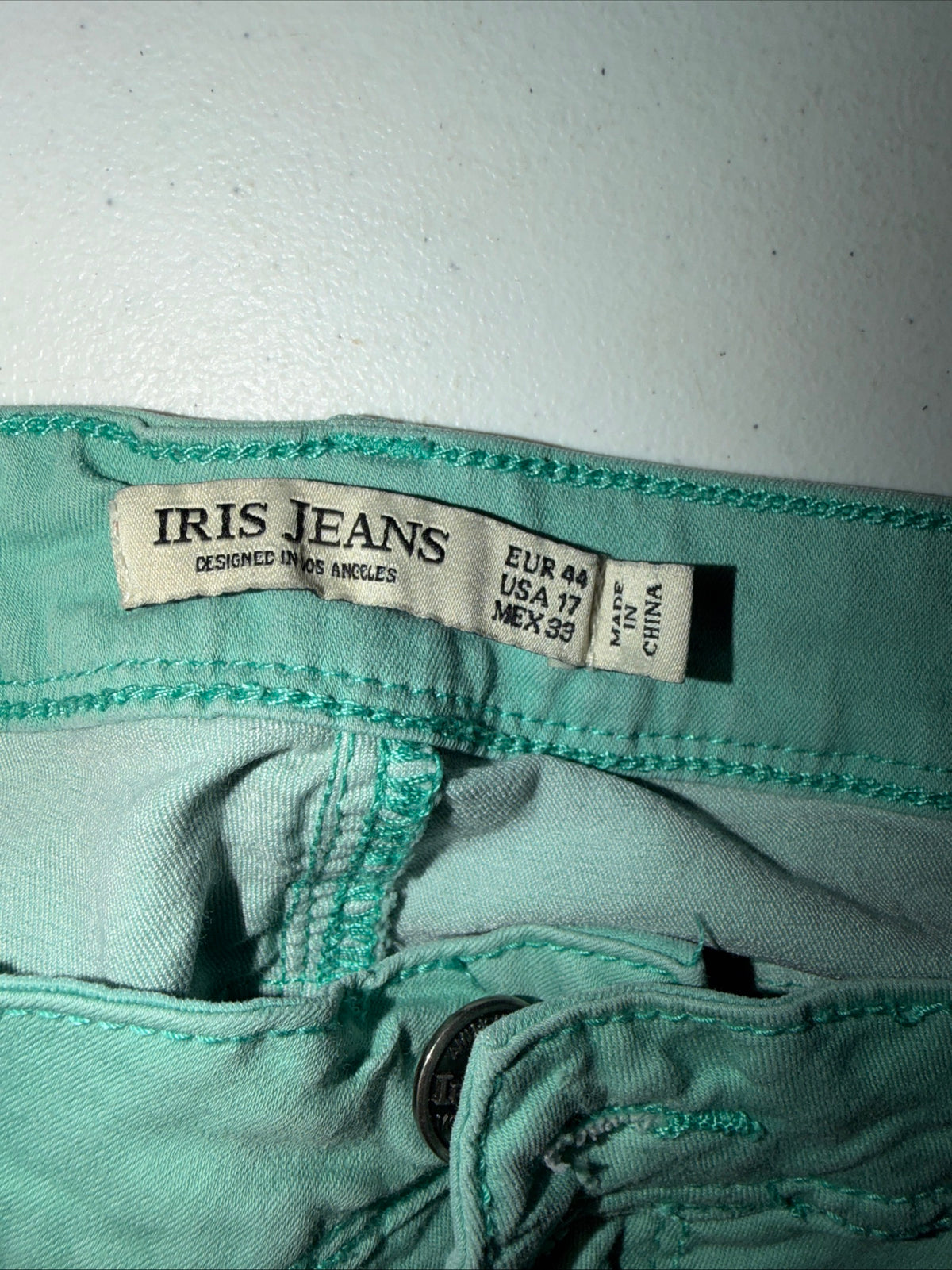 Iris Jeans Cool Mint Slim Ankle Jeans Size 17 Stretch Denim Women’s