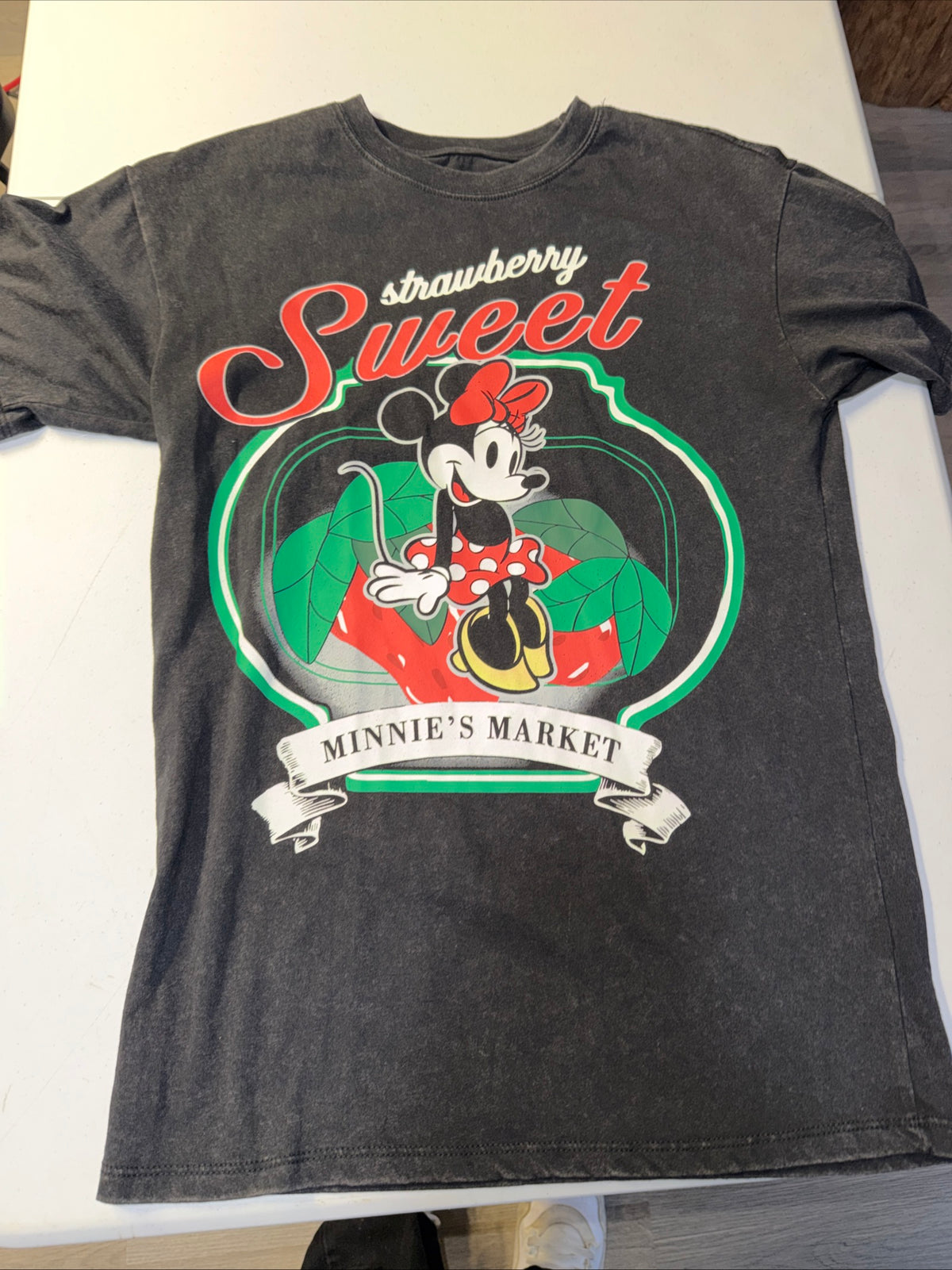 Disney Minnie Mouse “Strawberry Sweet- Minnie’s Market Graphic Tee Size XS