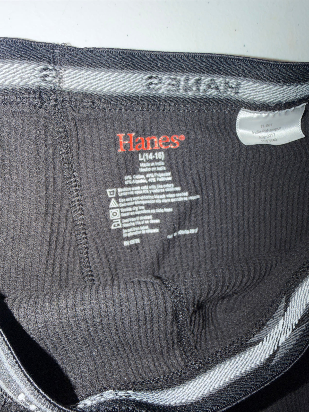Hanes Men’s Thermal Waffle Base Layer Pants Size L(14-16)