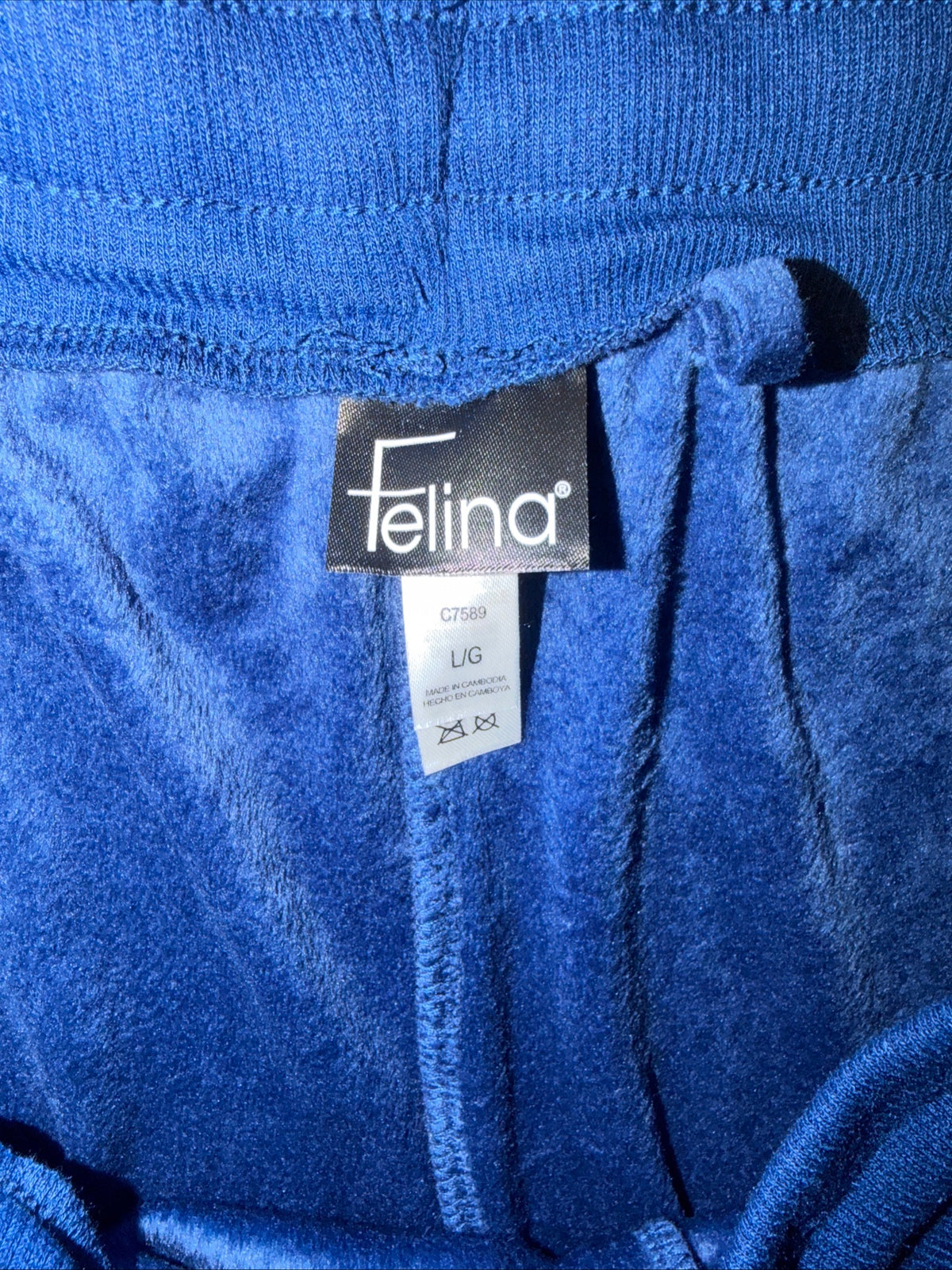 Felina Ladies Soft Luxe Velour Joggers Size L/G