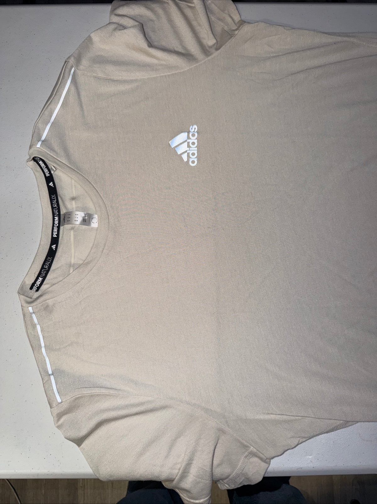 Adidas Men’s Light Grey Workout Essentials Athletic T-Shirt Size M for Men