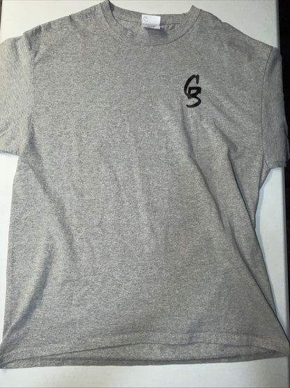 Streetwear Monogram G Logo Heather Gray Graphic T-Shirt Size L For Men