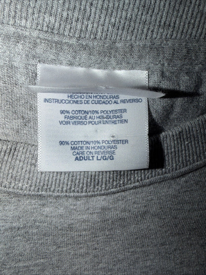Streetwear Monogram G Logo Heather Gray Graphic T-Shirt Size L For Men