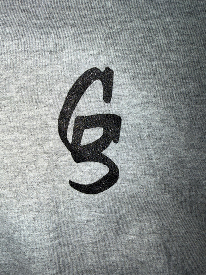 Streetwear Monogram G Logo Heather Gray Graphic T-Shirt Size L For Men