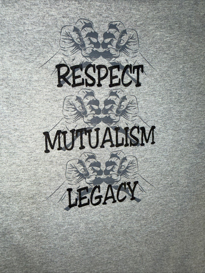 Streetwear Monogram G Logo Heather Gray Graphic T-Shirt Size L For Men