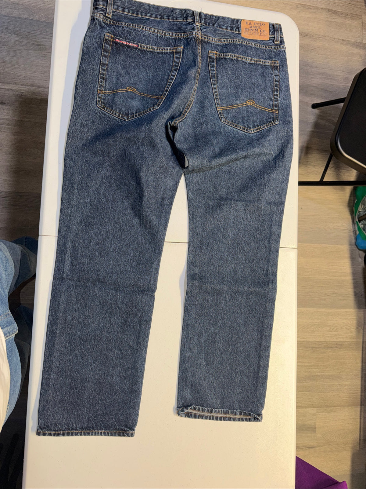 U.S. Polo Assn. Men’s Straight Leg Jeans Dark Wash Blue Denim Size 36x30
