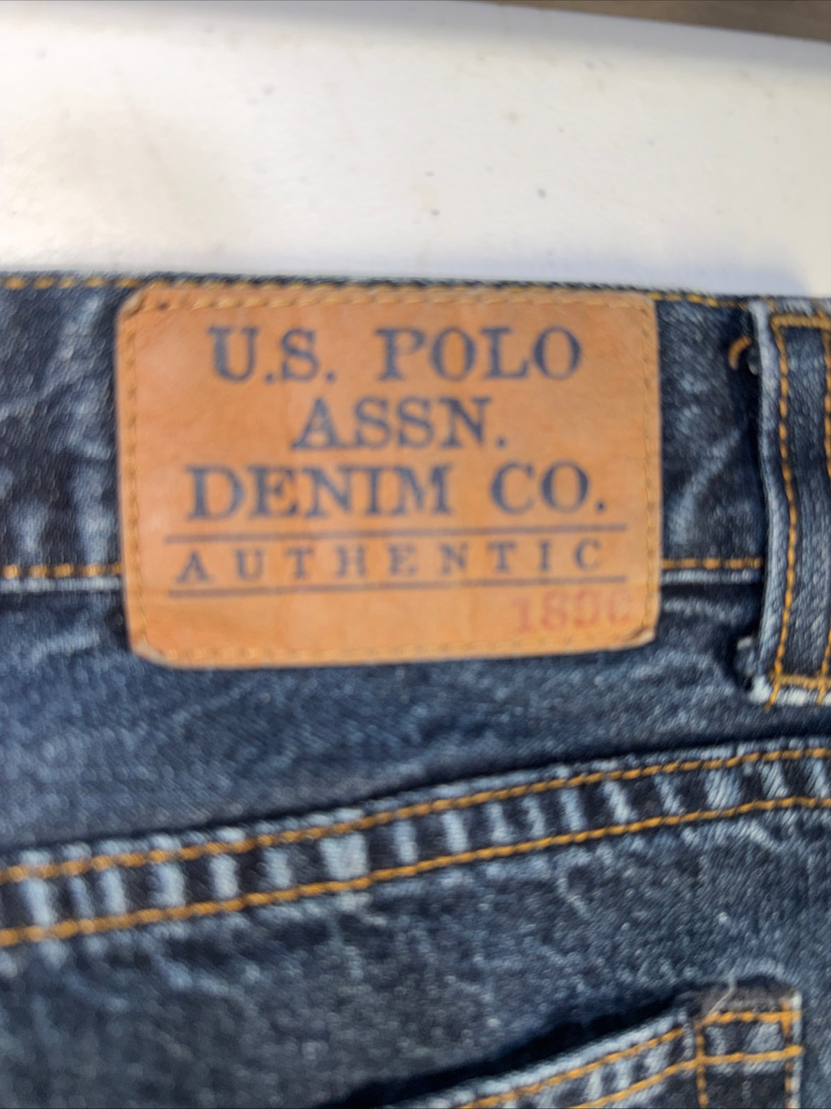 U.S. Polo Assn. Men’s Straight Leg Jeans Dark Wash Blue Denim Size 36x30