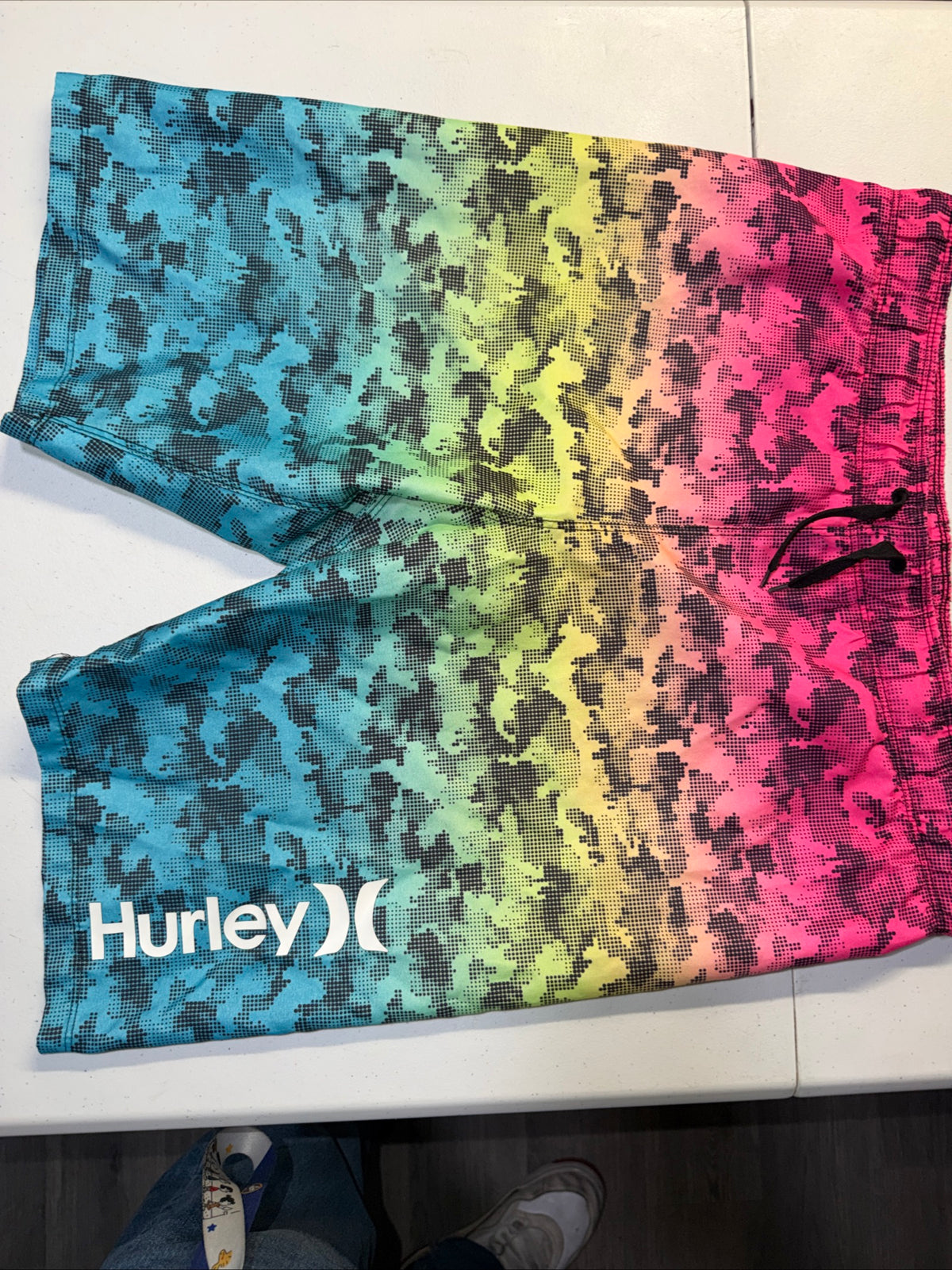 Hurley Boys Rainbow Digital Camo Board Shorts Swim Trunks Size 14-16