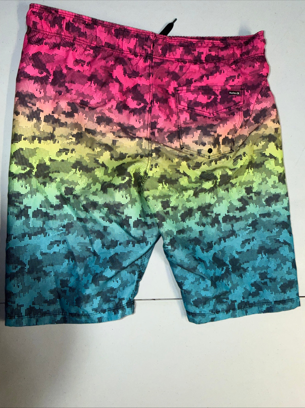 Hurley Boys Rainbow Digital Camo Board Shorts Swim Trunks Size 14-16