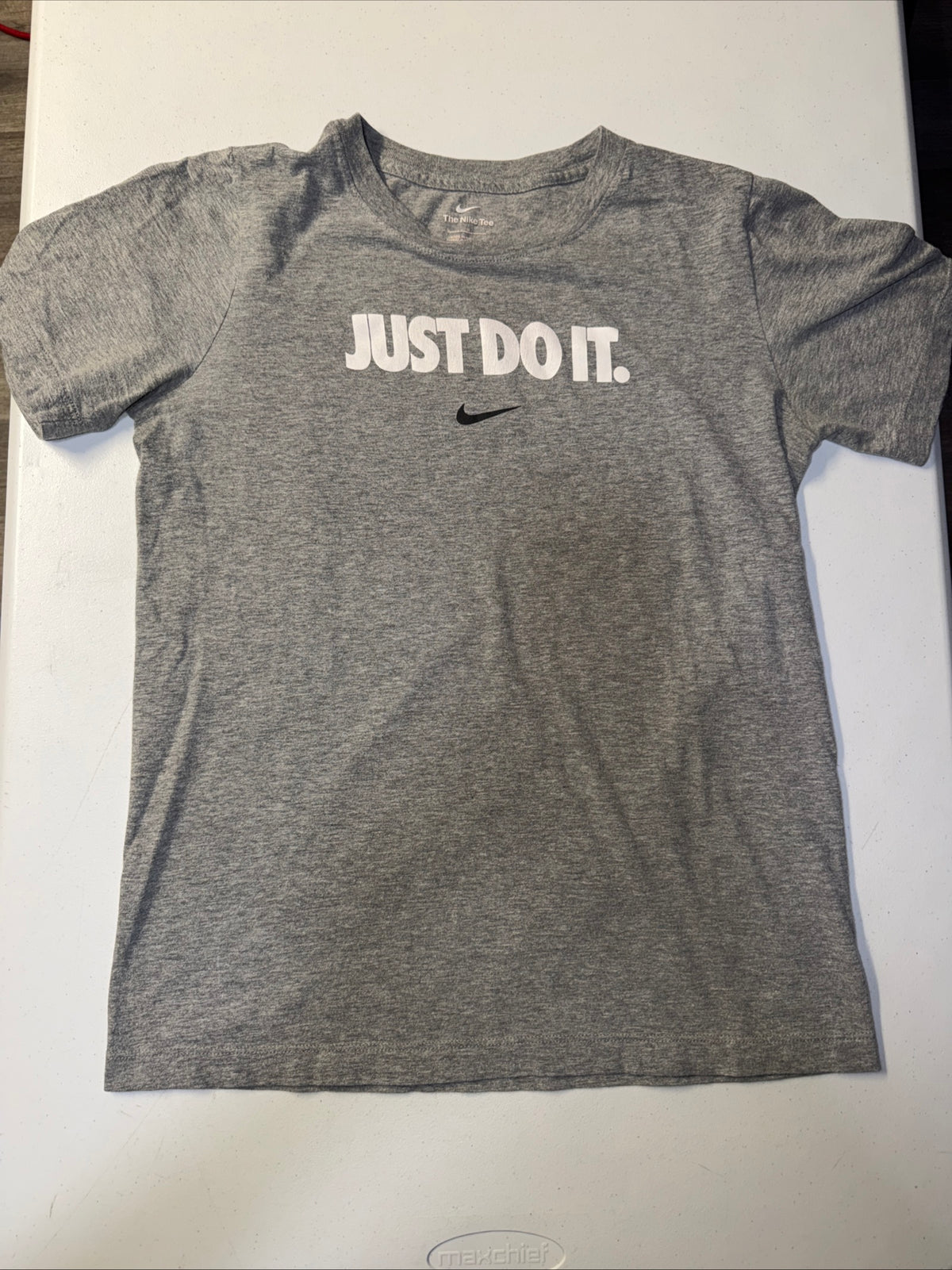 Nike Sportswear JDI Short Sleeve Crew Neck T-Shirt- Gray Youth Large