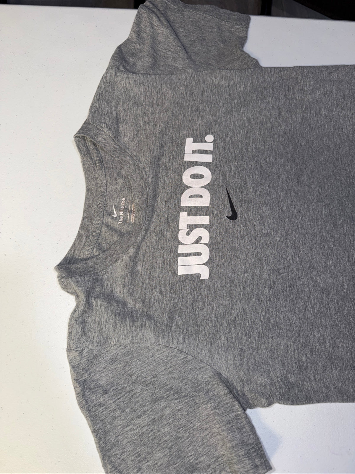 Nike Sportswear JDI Short Sleeve Crew Neck T-Shirt- Gray Youth Large