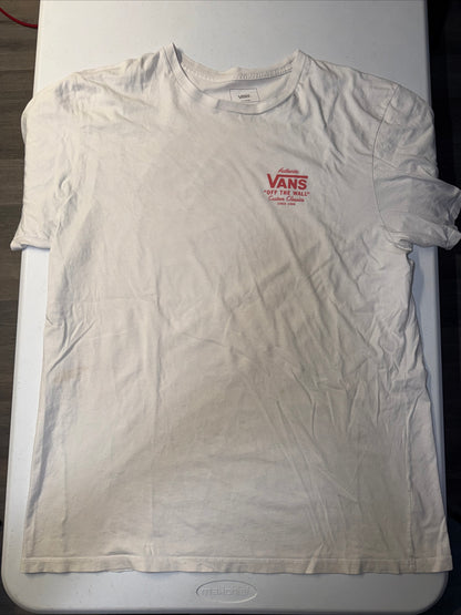 Vans “Off the Wall” Custom Classics White Graphic T-Shirt Size X-Large Men