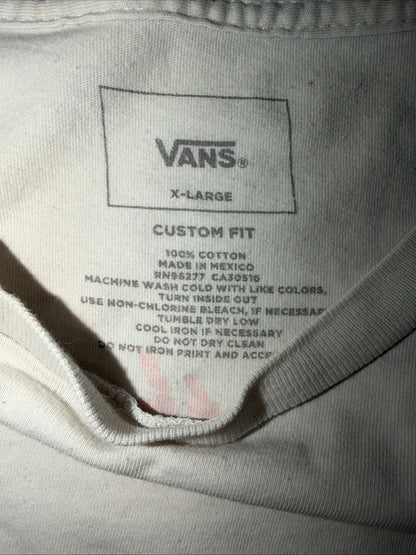 Vans “Off the Wall” Custom Classics White Graphic T-Shirt Size X-Large Men