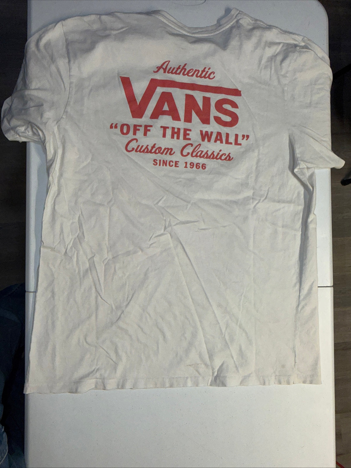 Vans “Off the Wall” Custom Classics White Graphic T-Shirt Size X-Large Men