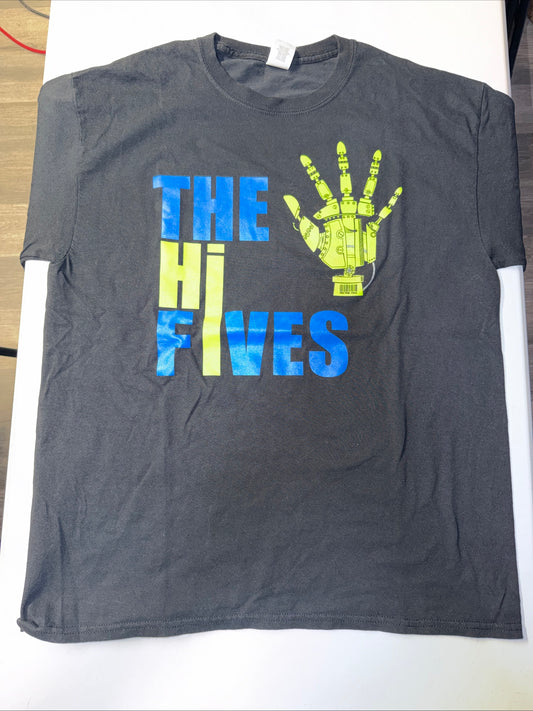 The Hi Fives Graphic Black T-Shirt Size M For Men 100% Cotton