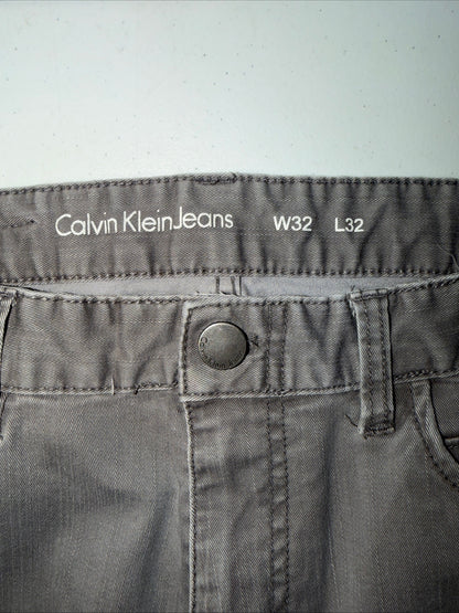 Calvin Klein Jeans Men’s Grey Straight Leg 5-Pocket Pants W32 L32