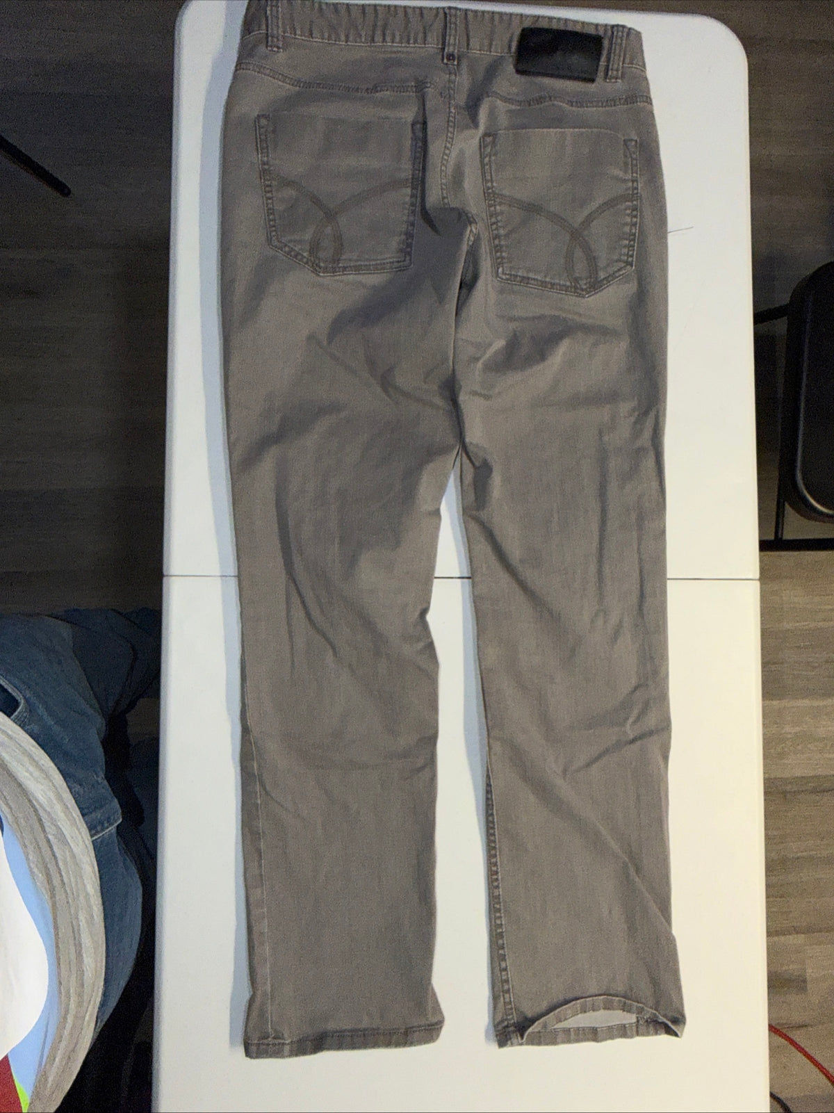 Calvin Klein Jeans Men’s Grey Straight Leg 5-Pocket Pants W32 L32