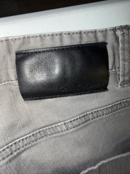 Calvin Klein Jeans Men’s Grey Straight Leg 5-Pocket Pants W32 L32
