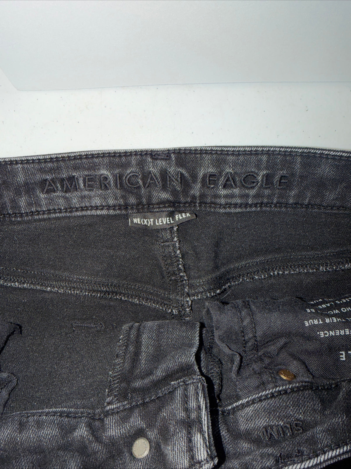 American Eagle Next Level Flex Jeans Men’s 32x28 Faded Black Slim Straight