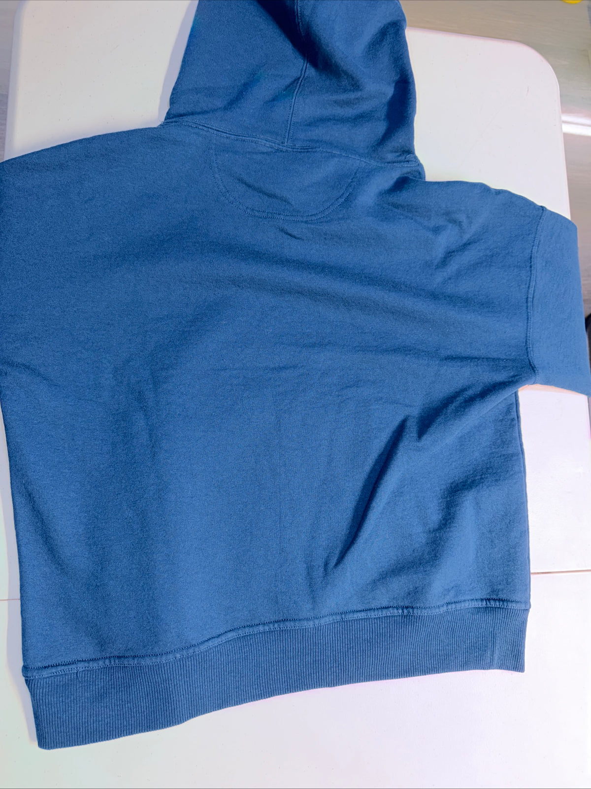 Vintage Champion Teal Hooded Sweatshirt Blank Mens Small