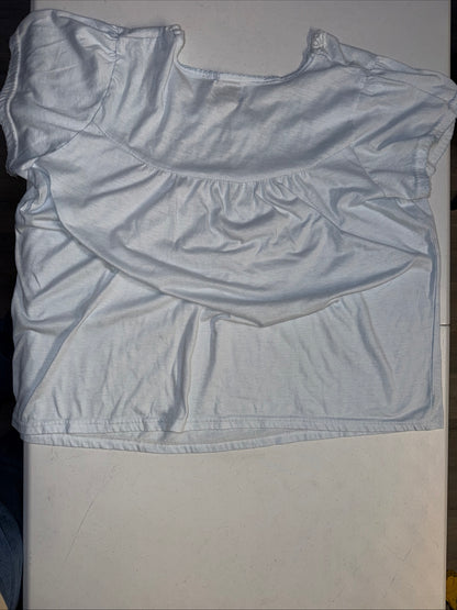 Amanda Paige Pastel Blue Smocked Henley Nightgown SleepWear Plus Size 1X
