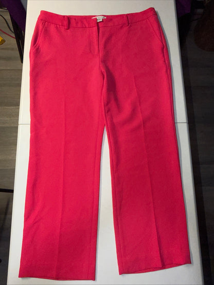 Liz Claiborne Fushsia Taliored Trouser Slacks- Womens Size 12