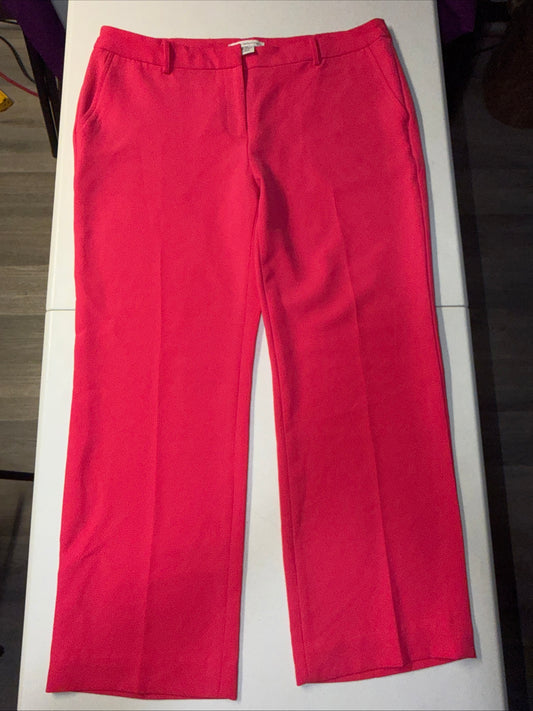 Liz Claiborne Fushsia Taliored Trouser Slacks- Womens Size 12