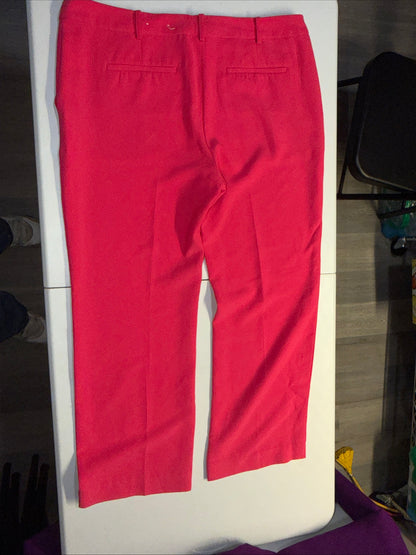 Liz Claiborne Fushsia Taliored Trouser Slacks- Womens Size 12