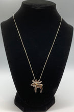 Load image into Gallery viewer, silver moose necklace
